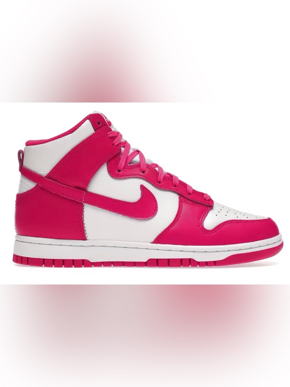 NEW Nike Dunk High-Top Sneakers in Hot Pink and White Size 6 Box Included